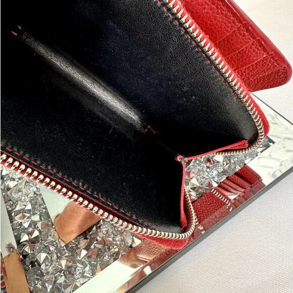 SAINT LAURENT Zip Wallet Red - Picture 15 of 16